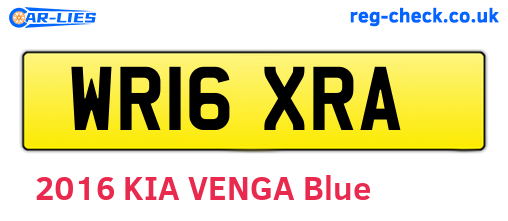 WR16XRA are the vehicle registration plates.