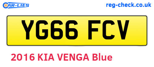 YG66FCV are the vehicle registration plates.