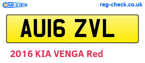 AU16ZVL are the vehicle registration plates.