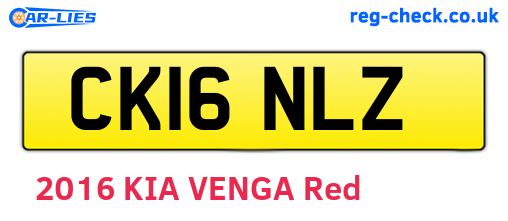 CK16NLZ are the vehicle registration plates.