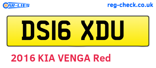 DS16XDU are the vehicle registration plates.