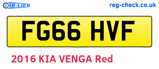 FG66HVF are the vehicle registration plates.