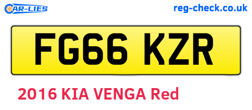 FG66KZR are the vehicle registration plates.