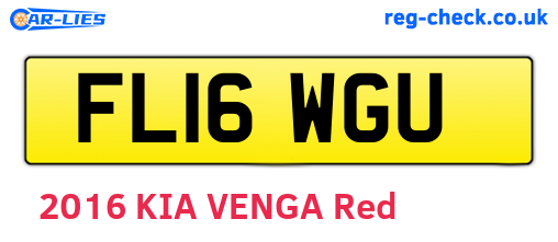 FL16WGU are the vehicle registration plates.