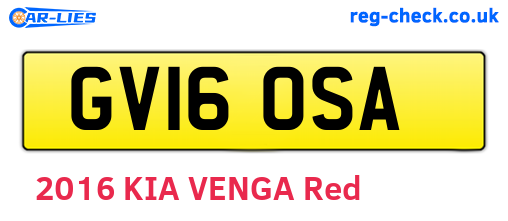 GV16OSA are the vehicle registration plates.