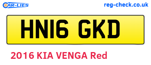 HN16GKD are the vehicle registration plates.