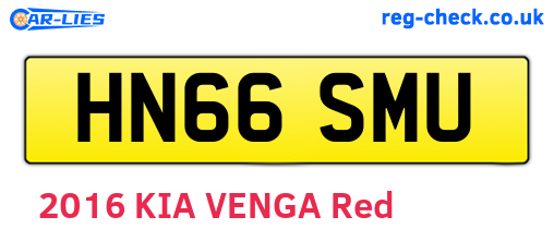 HN66SMU are the vehicle registration plates.