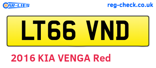 LT66VND are the vehicle registration plates.