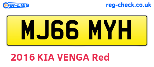 MJ66MYH are the vehicle registration plates.