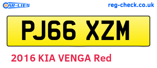 PJ66XZM are the vehicle registration plates.