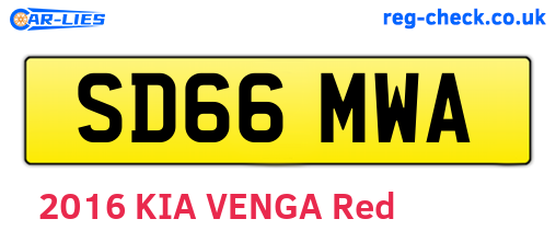 SD66MWA are the vehicle registration plates.