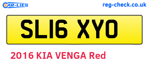 SL16XYO are the vehicle registration plates.