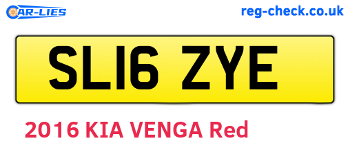 SL16ZYE are the vehicle registration plates.