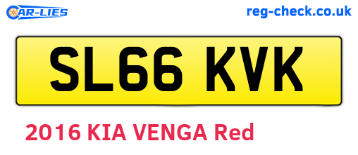 SL66KVK are the vehicle registration plates.