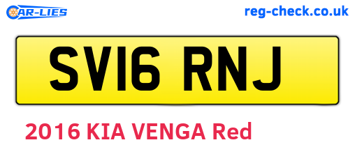 SV16RNJ are the vehicle registration plates.