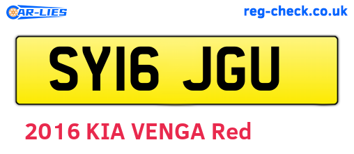 SY16JGU are the vehicle registration plates.