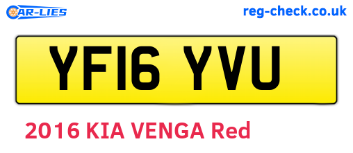 YF16YVU are the vehicle registration plates.