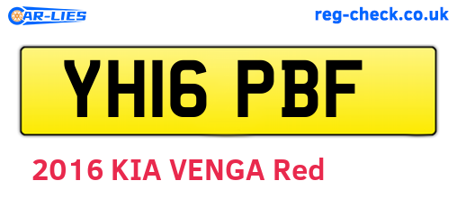 YH16PBF are the vehicle registration plates.