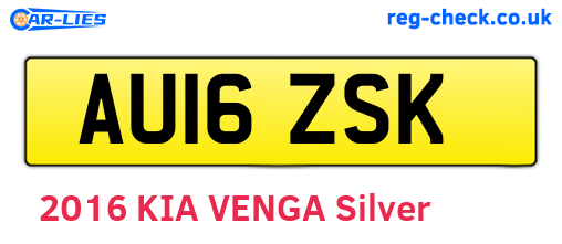 AU16ZSK are the vehicle registration plates.