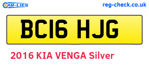 BC16HJG are the vehicle registration plates.