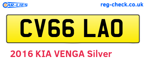 CV66LAO are the vehicle registration plates.