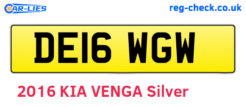 DE16WGW are the vehicle registration plates.