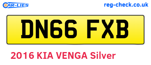 DN66FXB are the vehicle registration plates.