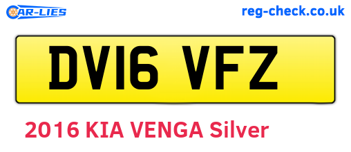 DV16VFZ are the vehicle registration plates.
