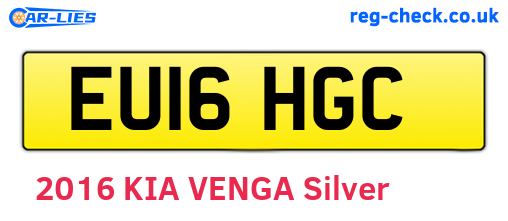 EU16HGC are the vehicle registration plates.