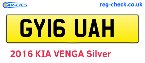 GY16UAH are the vehicle registration plates.