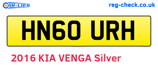 HN60URH are the vehicle registration plates.