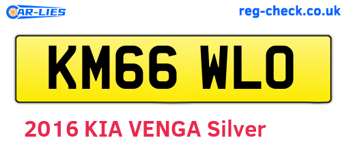 KM66WLO are the vehicle registration plates.