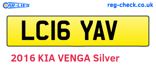 LC16YAV are the vehicle registration plates.