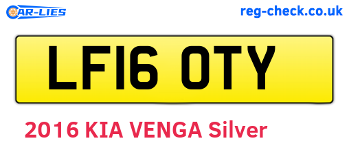 LF16OTY are the vehicle registration plates.