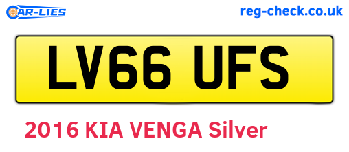 LV66UFS are the vehicle registration plates.