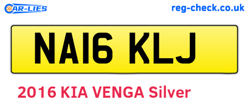 NA16KLJ are the vehicle registration plates.