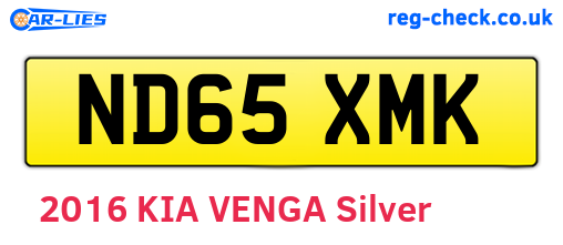 ND65XMK are the vehicle registration plates.