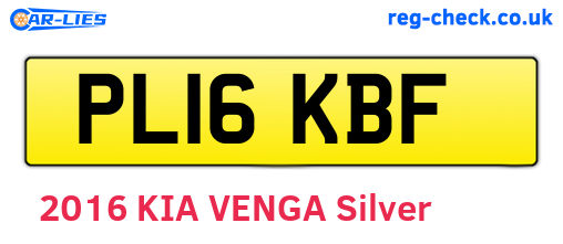 PL16KBF are the vehicle registration plates.