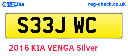 S33JWC are the vehicle registration plates.