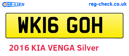 WK16GOH are the vehicle registration plates.