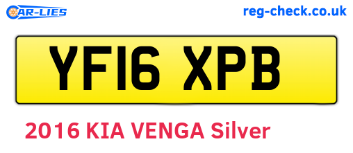 YF16XPB are the vehicle registration plates.