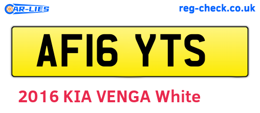 AF16YTS are the vehicle registration plates.
