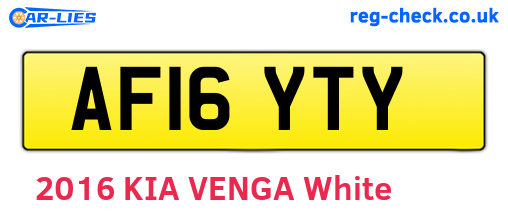 AF16YTY are the vehicle registration plates.