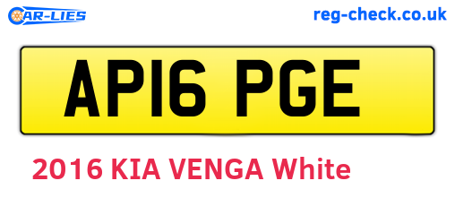 AP16PGE are the vehicle registration plates.