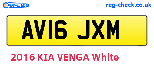 AV16JXM are the vehicle registration plates.