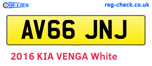 AV66JNJ are the vehicle registration plates.