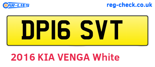 DP16SVT are the vehicle registration plates.