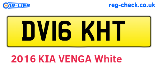 DV16KHT are the vehicle registration plates.