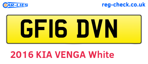 GF16DVN are the vehicle registration plates.