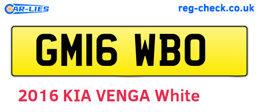 GM16WBO are the vehicle registration plates.